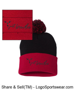 Winter Beanie with Pompom Design Zoom